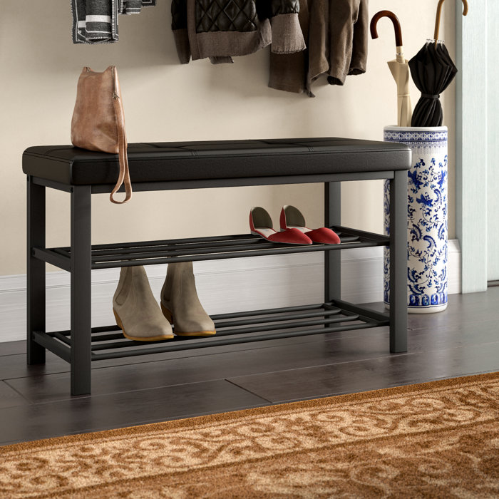Winston Porter Kolten Entryway Upholstered Shoe Storage Bench & Reviews Wayfair
